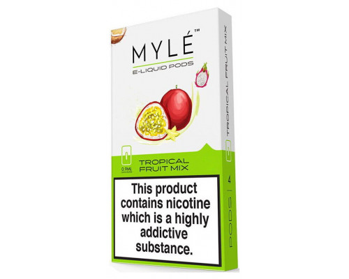 Заправленный картридж MYLE Pods Cartridge 50 мг 0.9 мл 4 шт Tropical Fruit Mix