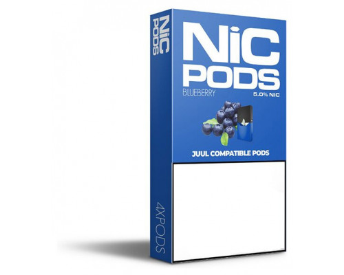 Заправленный картридж Nic Pods Cartridge 50 мг 0.7 мл 4 шт Blueberry