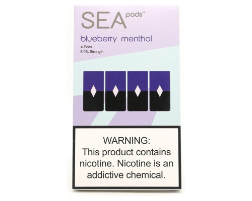 Заправленный картридж SEA Pods Cartridge 50 мг 1 мл 4 шт Bluberry Menthol