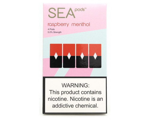 Заправлений картридж SEA Pods Cartridge 50 мг 1 мл 4 шт Raspberry Menthol