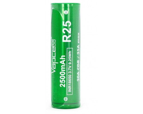 Аккумулятор Vapcell R25 INR18650 20A 2500 mAh